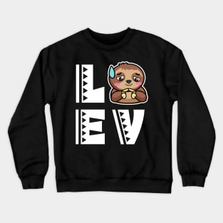 Cute love sloth t shirt funny sloth lover gifts for kids Crewneck Sweatshirt